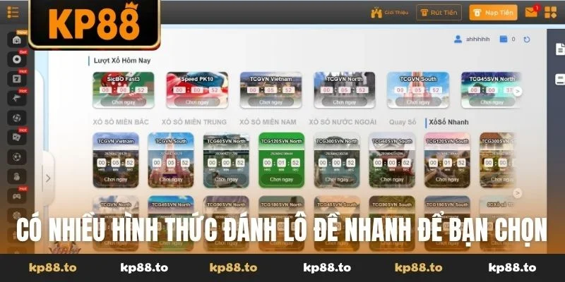 Có nhiều hình thức đánh lô đề nhanh để bạn chọn