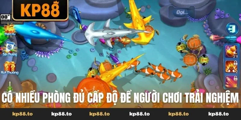Có nhiều phòng đủ cấp độ để người chơi trải nghiệm
