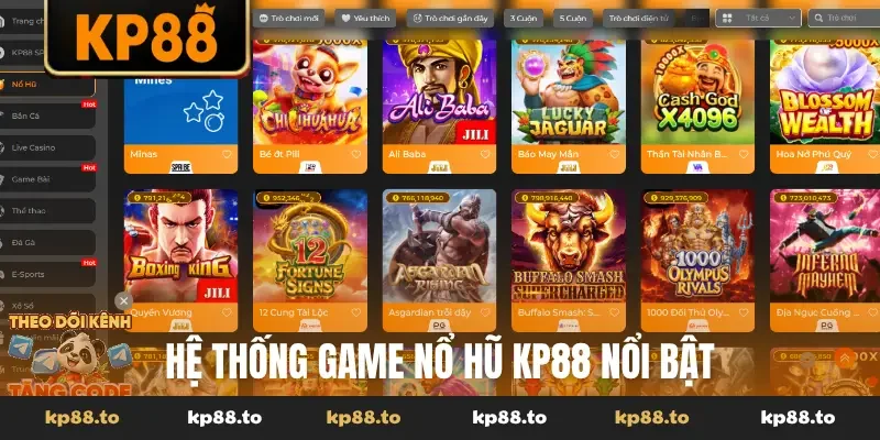 Hệ thống game nổ hũ KP88 nổi bật