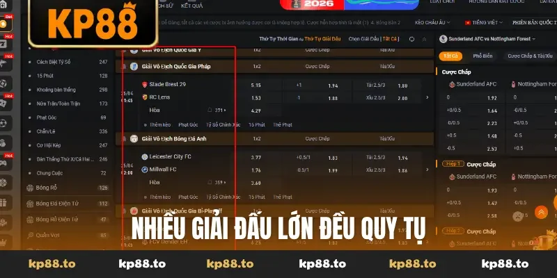 Nhiều giải đấu lớn đều quy tụ